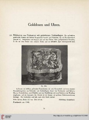 Golddosen und Uhren (Nr. 229-292)