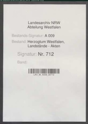Vollmacht des Domkapitels für die Landtagsdeputierten Graf Wilhelm von Salm-Reifferscheidt und Henrich Mering (Abschrift)