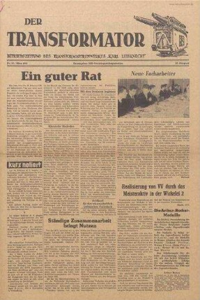 TRO-Betriebszeitung 'Der Transformator'; Nr. 10/1961 (März 1961)