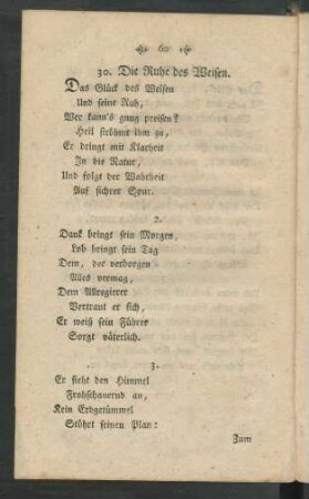 30. Die Ruhe des Weisen