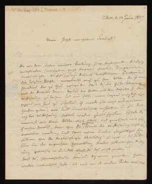 Brief von Friedrich Thomae an Louis Spohr