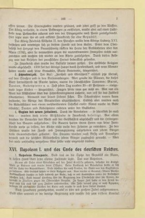 XVI. Napoleon I. und das Ende des deutschen Reiches