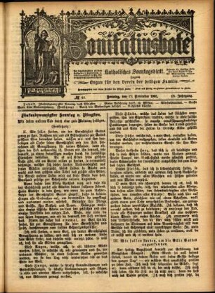 Erste Ausgabe vom Sonntag, den 17. November 1901.