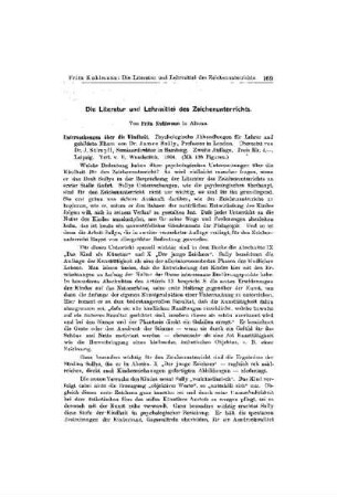 Die Literatur und Lehrmittel des Zeichenunterrichts