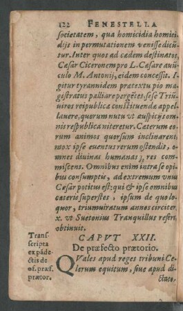Caput XXII. De praefecto praetorio