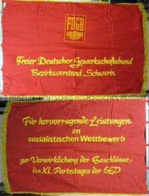 Fahne des Freien Deutschen Gewerkschaftsbundes
