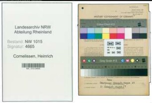 Entnazifizierung Heinrich Cornelissen , geb. 06.08.1897 (Bauunternehmer)