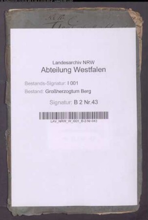 Die statistische Aufnahme über die Mühlen in der ehemaligen Grafschaft Horstmar, mit Fragebogen