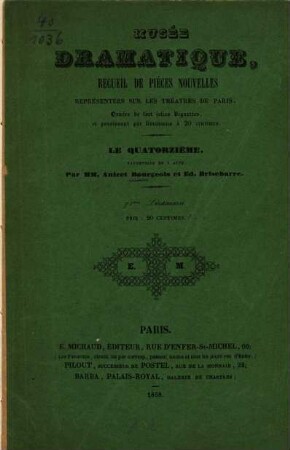 Le quatorzième : Vaudeville en un acte