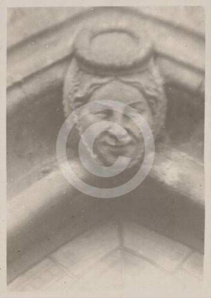 Schlussstein eines Fenstergewändes am Langhaus des Doms Breslau