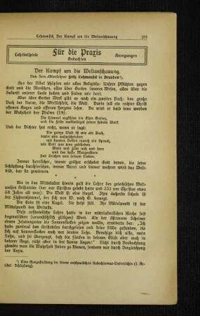 ¬Der¬ Kampf um die Weltanschauung