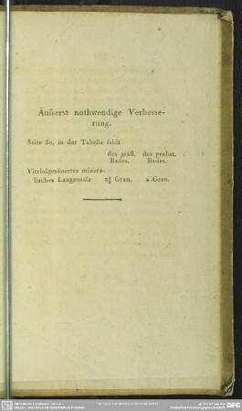 Äußerst nothwendige Verbesserung