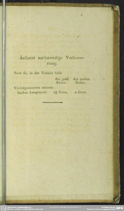 Äußerst nothwendige Verbesserung