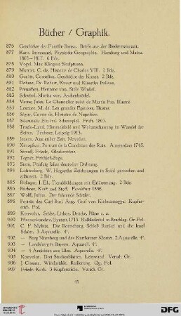 Bücher / Graphik (Nr. 876 - 1025)