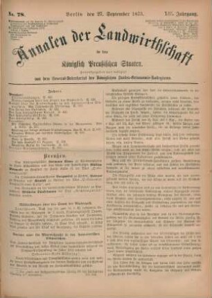 No. 78. Berlin, den 27. September 1873. XIII. Jahrgang.