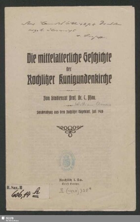 Die mittelalterliche Geschichte der Rochlitzer Kunigundenkirche