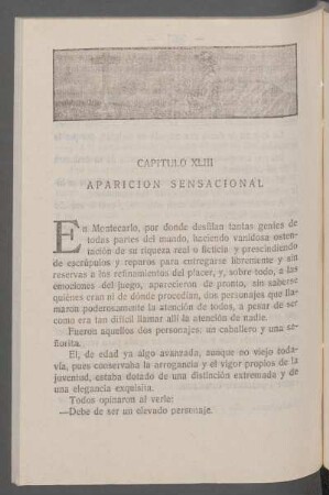 Capítulo XLIII - Aparición sensacional