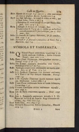 579-583, Symbola et Emblemata