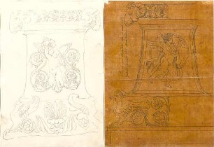 Lange, Ludwig; Lange - Archiv: VIII.1 Renaissance / Barock und Griech.-röm. Stil (Sockel / Denkmäler) - u. a. Museo Vaticano (Details)