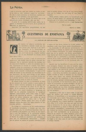 Cuestiones de enseñanza : La huelga de estudiantes