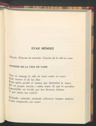 Canción de la vida en vano