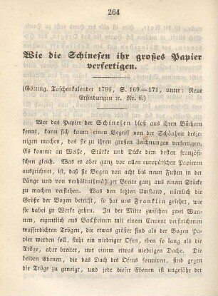 Wie die Schinesen ihr großes Papier verfertigen