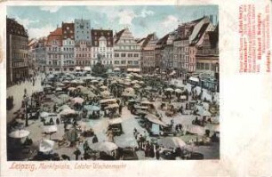 Leipzig: Marktplatz, letzter Wochenmarkt