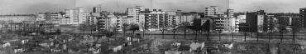 100° Panorama, Blick auf die Wohnsiedlung Charlottenburg Nord zwischen Letterhausweg und Halemweg. Berlin-Charlottenburg-Nord, Siemensdamm
