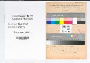Entnazifizierung Heinz Rohmann, geb. 30.05.1921 (Techn.Angest.)