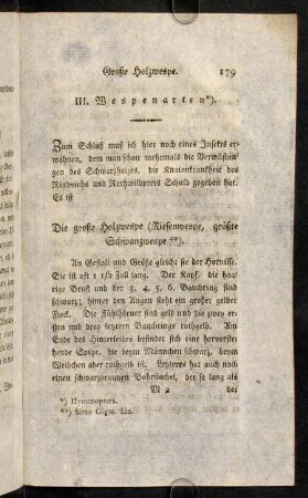 179-184, III. Wespenarten.