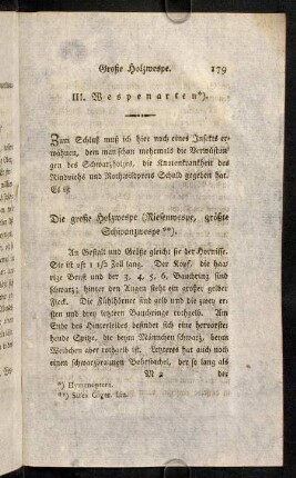 179-184, III. Wespenarten.