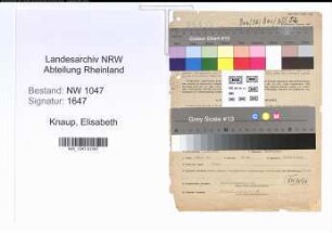Entnazifizierung Elisabeth Knaup , geb. 02.06.1889 (Gesundheitsfuersorgerin)