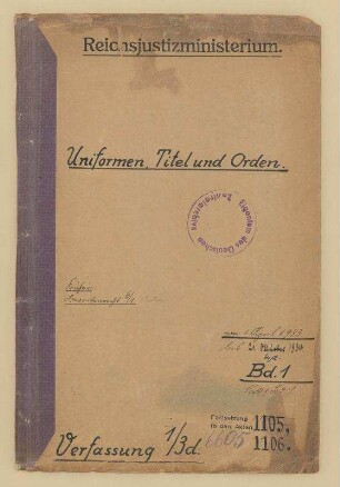 Reichsverfassung: Uniformen, Titel und Orden