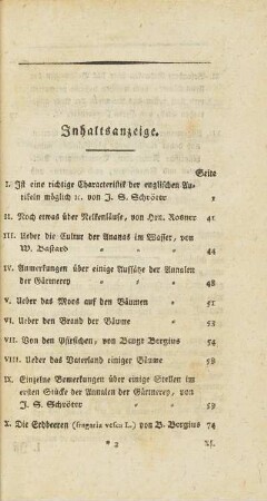 Inhaltsanzeige.