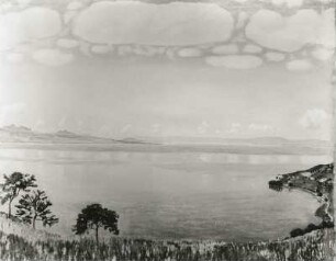 Der Genfersee von Chexbres aus : Ferdinand Hodler (1853-1918). Der Genfersee von Chexbres aus. Öl/Leinwand, 83,5 x 104 cm, 1905
