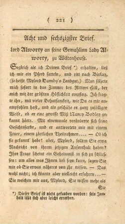 Acht und sechszigster Brief