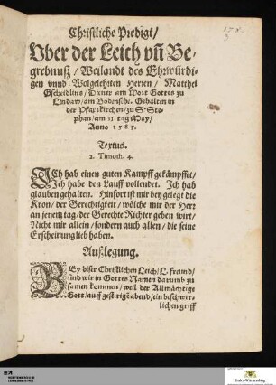 Christliche Predigt