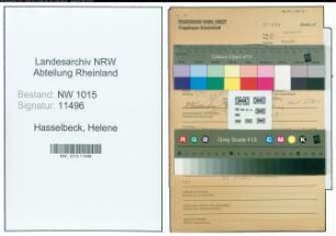Entnazifizierung Helene Hasselbeck , geb. 28.06.1897 (Bankangestellte)