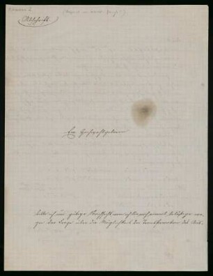 Abschrift eines Briefes von Bernhard Riemann an Carl Friedrich Gauß. Göttingen, 12.6.1850