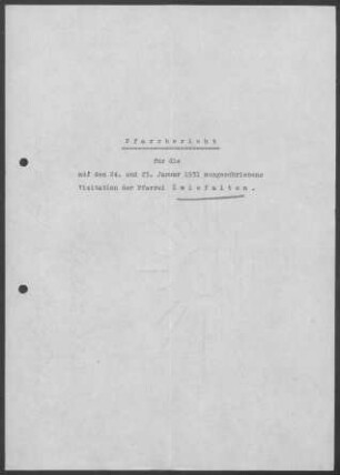 Zwiefalten-Hayingen mit Diaspora: Pfarrbericht 1931