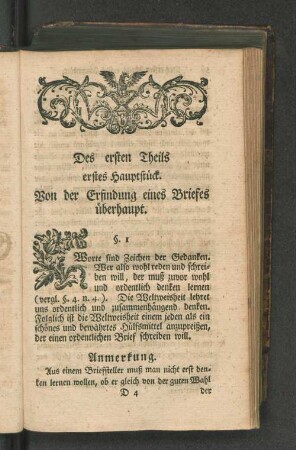 Des ersten Theils erstes Hauptstück. Von der Erfindung ...