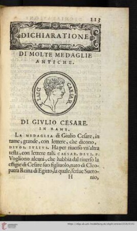 Dichiaratione di molte medaglie antiche