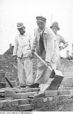 Dresden, VEB Bau-Union Dresden, neue Maurer-Methode, Juli 1952