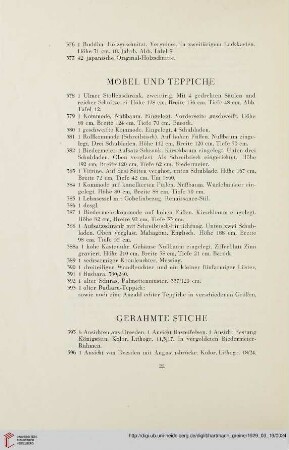 Möbel und Teppiche (Nr.378-393)