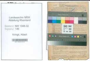 Entnazifizierung Albert Krings , geb. 10.12.1904 (Angestellter)