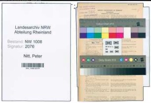 Entnazifizierung Peter Nitt , geb. 17.12.1877 (Weber)