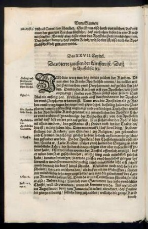 Das XXVII. Capitel. Das vierte zaichen der Kirchen ...