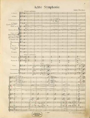 Achte Symphonie : (C-moll) : für großes Orchester