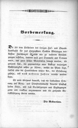 Vorbemerkung / Die Redaktion