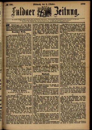 Ausgabe vom Mittwoch, den 02. Oktober 1889.
